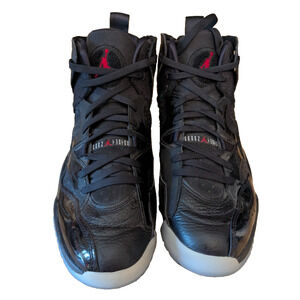 NIKE Air Jordan Jumpman Two Trey Black University Red High Top Sneakers 13